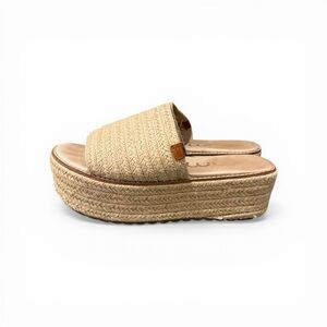 Womens Platform Espadrille Sandals Size 10 Woven Strap Summer Casual